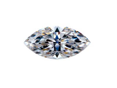 Circonita Cbica Preciosa, Marquise Diamond, 5 X 2,5 Mm, Blanco