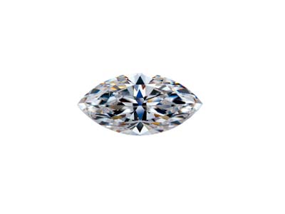 Óxido De Circonio, Marquesa, 8 X 4 mm, Blanco, Preciosa - Imagen Estandar - 1
