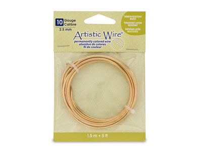 Hilo Artistic Wire Calibre 10 De Beadalon Resistente Al Deslustre Latn De 1,5 M