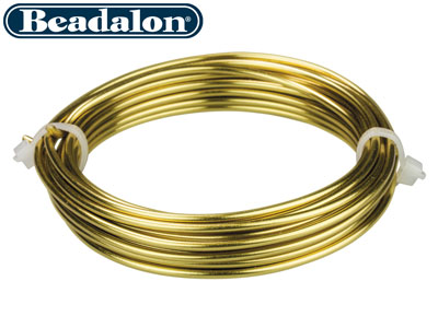 Hilo Artistic Wire Calibre 12 De Beadalon Resistente Al Deslustre Latón De 3,1 M - Imagen Estandar - 2