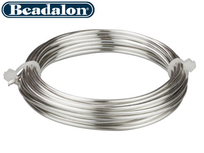Hilo Artistic Wire Calibre 12 De Beadalon Chapado En Plata De 3,1 M - Imagen Estandar - 2