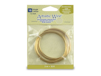 Hilo Artistic Wire Calibre 16 De Beadalon Resistente Al Deslustre Latn De 3,1 M