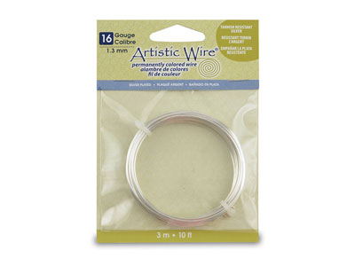 Hilo Artistic Wire Calibre 16 De Beadalon Chapado En Plata De 3,1 M