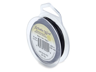 Hilo Artistic Wire Calibre 20 De Beadalon Negro De 13,7 M