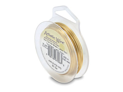 Alambre Artstico Beadalon, 0,81mm, Alambre De Latn Resistente Al Deslustre, Carrete De 13,70 Metros