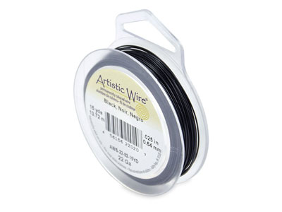 Hilo Artistic Wire Calibre 22 De Beadalon Negro De 13,7 M