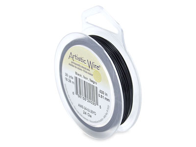 Hilo Artistic Wire Calibre 24 De Beadalon Negro De 18,2 M