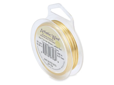 Alambre Artstico Beadalon, 0,51mm, Alambre De Latn Resistente Al Deslustre, Carrete De 18,20 Metros