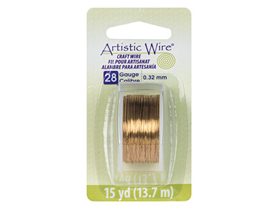 Beadalon Artistic Wire 28 Gauge Tarnish Resistant Brass 13.7m - Imagen Estandar - 3
