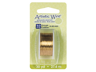 Beadalon Artistic Wire 32 Gauge Tarnish Resistant Brass 27.4m - Imagen Estandar - 3
