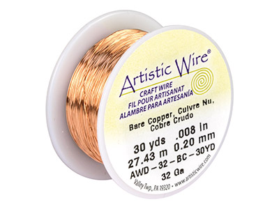 Beadalon Artistic Wire 32 Gauge Bare Copper 27.4m