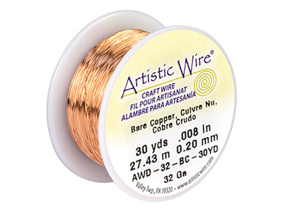 Alambre De Cobre Desnudo Beadalon Artistic Wire De 0,20mm, Carrete De27,40 Metros