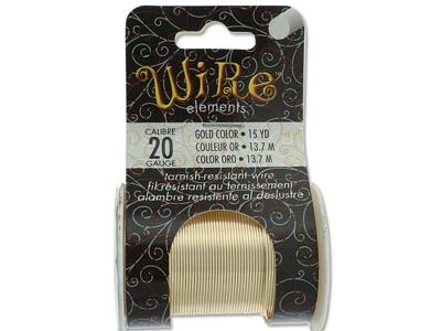 Alambre De Cobre Semiduro Antideslustre Dorado, 0,80mm, Carrete De 13,70 Metros