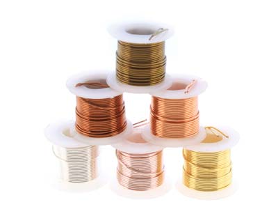 Wire Elements, 22 Gauge, Pk 6 Assorted Colours, Tarnish Resistant, Med Temper, 4yd/3.66m - Imagen Estandar - 2