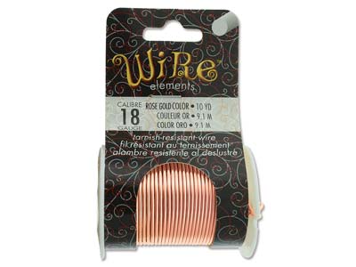 Alambre De Cobre Semiduro Antideslustre Color Oro Rosa, 1 mm, Bobina De 9,10 Metros - Imagen Estandar - 1