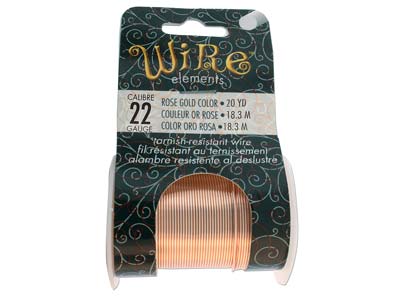 Hilo De Cobre Semiduro Antideslustre Color Oro Rosa, 0,60 mm, Bobina De 18,30 Metros - Imagen Estandar - 1
