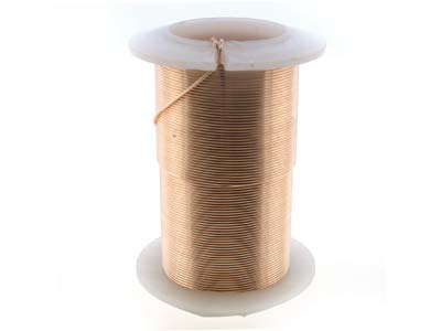 Alambre De Cobre Semiduro Anti-deslustre De Color Oro Rosa, 0,43 mm, Carrete De 27,40 Metros - Imagen Estandar - 3