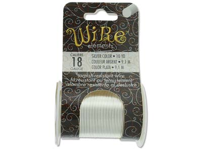 Alambre De Cobre Semiduro Antideslustre De Plata, 1mm, Carrete De 9,10 Metros