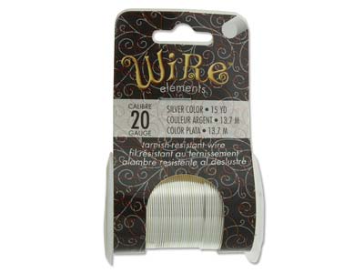 Hilo De Cobre Semiduro Antideslustre De Plata, 0,80mm, Carrete De 13,70 Metros
