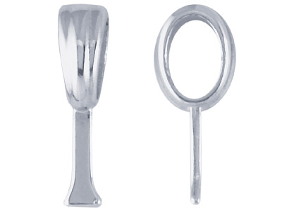 Asa Acanalada Para Colgante 6 X 4mm, Plata 925