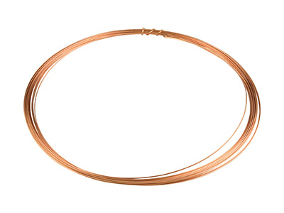 Alambre Semicircular De Cobre 1/2 Duro, 0,60 X 0,30 mm, Bobina De 7,50metros - Imagen Estandar - 1