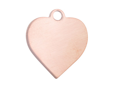 Bases De Cobre Con Forma De Corazn, Paquete De 6, 44 MM X 0,9 Mm, Anilla Superior Perforada