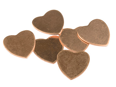 Pieza En Blanco De Cobre, Forma De Corazón De 18 mm, Bolsa De 6 - Imagen Estandar - 1