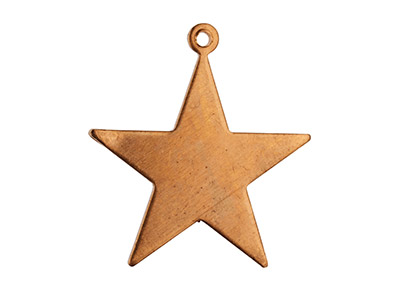 Pendiente De Estrella De Cobre, Pieza En Bruto De 16,50 Mm, Bolsa De 6 - Imagen Estandar - 2