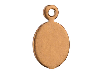 Pendiente Ovalado De Cobre, Pieza En Bruto De 14 X 8 Mm, Bolsa De 6 - Imagen Estandar - 2