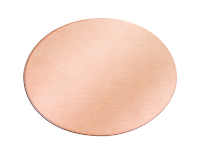 Pieza En Bruto De Cobre, Disco Ovalado 40 X 30 Mm, Bolsa De 6