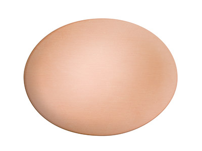 Pieza Sin Acabar De Cobre, Disco Con Cpula Ovalada De 40 X 30mm, Bolsa De 6
