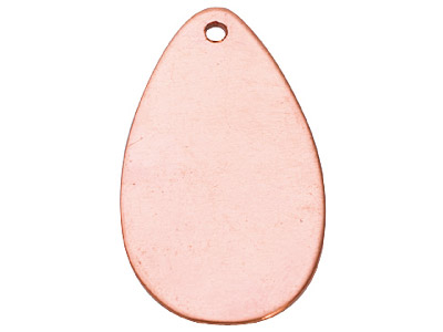 Pieza En Bruto De Cobre, Flan Ovalado Perforado Con 1 Agujero, 14 X 31 mm, Bolsa De 6 - Imagen Estandar - 1