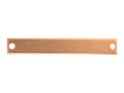 Placa De Identificación De Cobre Enblanco, De 2 Orificios, 40 X 6 mm, Bolsa De 6 - Imagen Estandar - 2