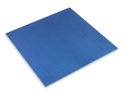 Placa De Aluminio Anodizado Azul, 0,70 X 100 X 100mm