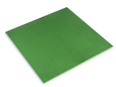 Placa De Aluminio Anodizado Verde, 0,70 X 100 X 100mm