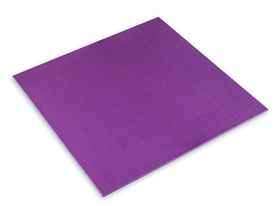 Placa De Aluminio Anodizado Morado,0,70 X 100 X 100mm