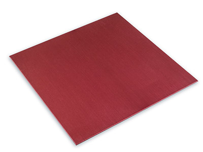 Placa De Aluminio Anodizado Rojo, 0,70 X 100 X 100mm