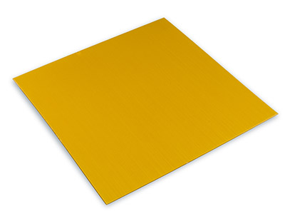 Placa De Aluminio Anodizado Dorado,0,70 X 100 X 100mm