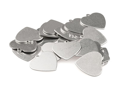 Corazones Impressart Sin Grabar De Aluminio Con Un Agujero 15.9mm X 1.3mm, Paquete De 20 - Imagen Estandar - 2