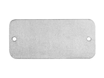 Conector De Placa Rectangular De Aluminio Sin Terminar De 41 X 21mm, Impressart, Bolsa De 9