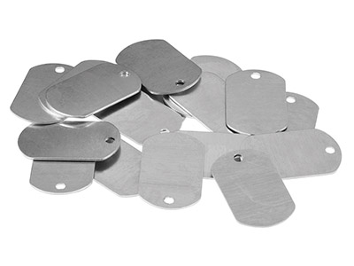 Pieza En Bruto De Aluminio, Placa De Identificación, 1 Orificio, 31,80x 20 mm, Impressart, Bolsa De 13 - Imagen Estandar - 2