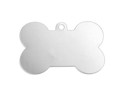 Colgante De Hueso De Perro De Aluminio En Blanco, 41 X 19mm, Impressart, Bolsa De 4 Uds.