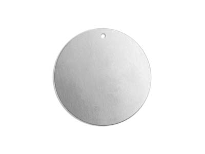 Placa De Aluminio En Blanco, Placa Redonda Perforada Con 1 Orificio, 32mm, Impressart, Bolsa De 8 Orificio
