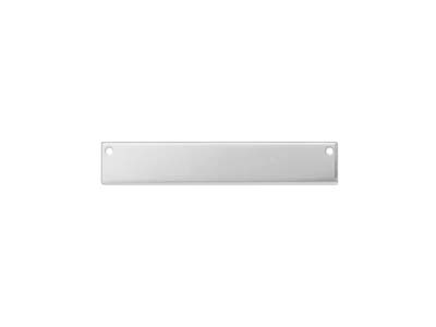 Ebauche De Chapa Rectangular De Aluminio Perforada Con 2 Agujeros, 38 X 6 mm, Impressart, Bolsa De 15 Uds. Con Orificio - Imagen Estandar - 1