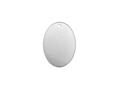 Troquel De Aluminio, Blanco Ovaladoperforado Con 1 Orificio, 19 X 12  Mm, Impressart, Paquete De 15 - Imagen Estandar - 1