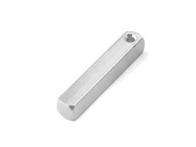 Pieza En Bruto De Aluminio, Barra Rectangular 3d, Perforada Con 1 Orificio, 38 X 6 X 6mm, Impressart, Bocon Orificio