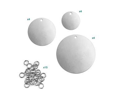 Surtido De Piezas En Bruto Redondasde Aluminio, Impressart, Juego De 12 - Imagen Estandar - 2