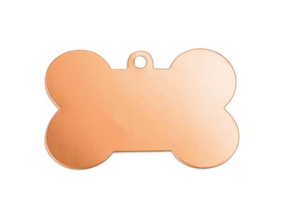 Base De Cobre Para Estampado Con Forma De Hueso Para Perro Impressart 41 X 19 Mm. Paquete De 2 Uds.