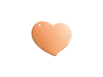 Pieza Sin Acabar De Cobre, Pieza Enbruto Corazn Fantasa Perforada C On 1 Orificio, 19mm, Impressart, B Con Orificio