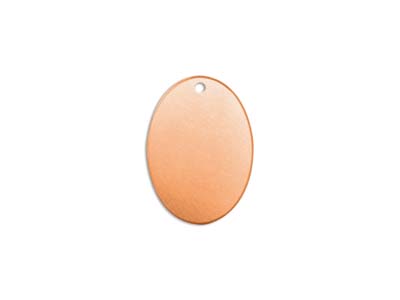 Ebauche De Cobre, Flan Ovalado Perforado 12x19mm, Impressart, Bolsa De 7